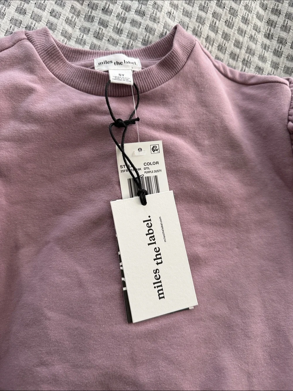 Girls' Mauve Ruffle Sweatshirt & Leggings Matching Set